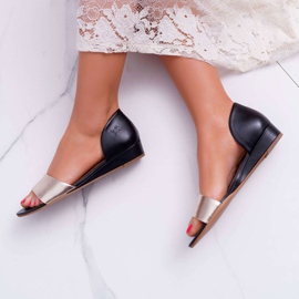 Sandales Femme Maciejka Cuir Noir et Or 1971 Nomara le noir jaune 5