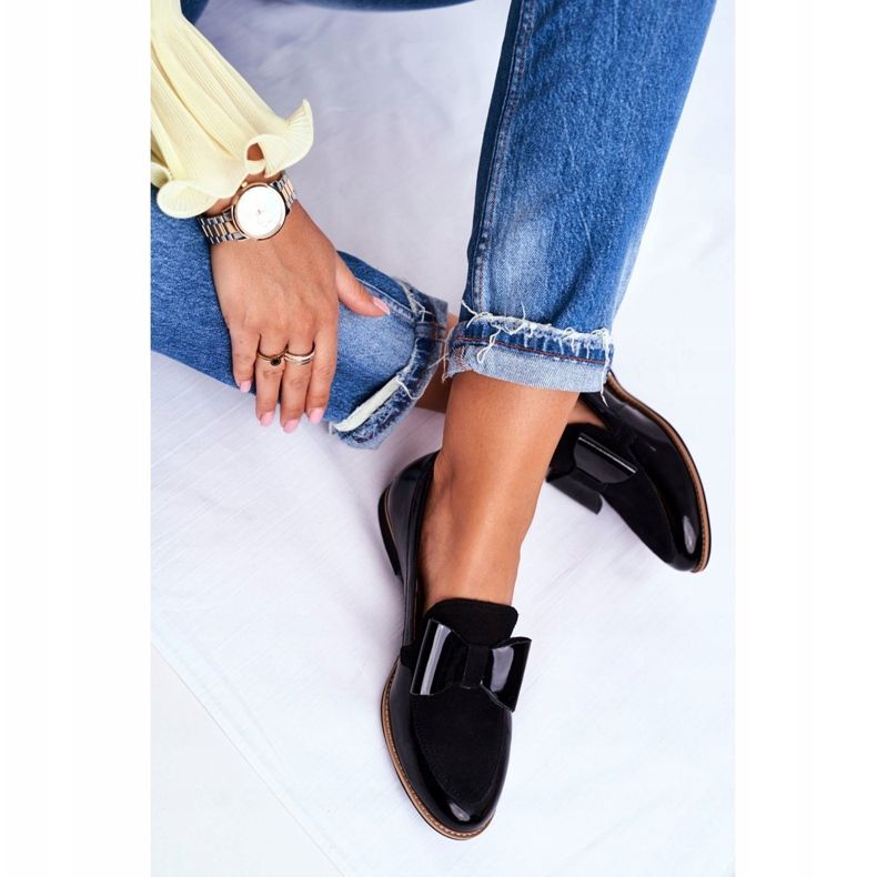 Mocassins Femme Brogues Maciejka Laqué Noir 04099-01 / 00-5 le noir 2