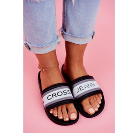 Chaussons Femme Cross Jeans Noir FF2R4159C blanche le noir 1