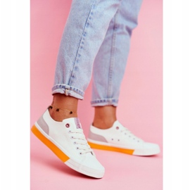 Baskets Femme Cross Jeans Blanc Orange FF2R4043C 1