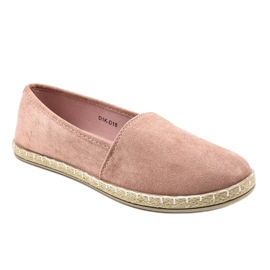 Espadrilles à enfiler roses D1K-D18 1
