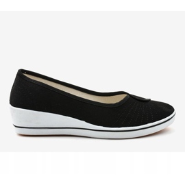 Baskets noires, baskets compensées K-1-001 le noir 2