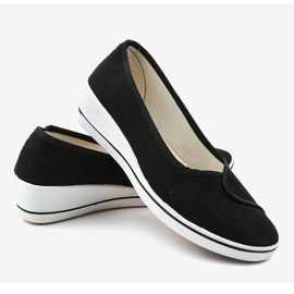 Baskets noires, baskets compensées K-1-001 le noir 4