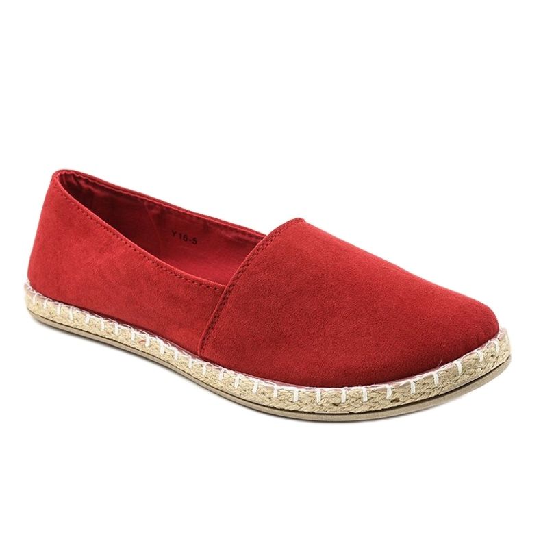 Espadrilles à enfiler rouges Y16-5 1