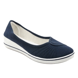Baskets bleu marine Baskets compensées HC-03 1