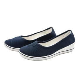 Baskets bleu marine Baskets compensées HC-03 2