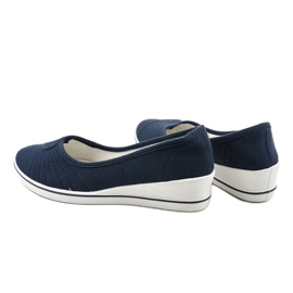 Baskets bleu marine Baskets compensées HC-03 3