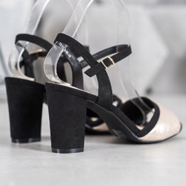 Filippo Sandales à talons hauts noir jaune 1