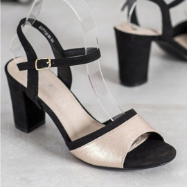 Filippo Sandales à talons hauts le noir jaune 2