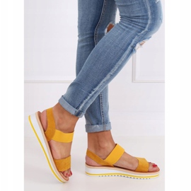 Sandales miel femme E008 Jaune 3