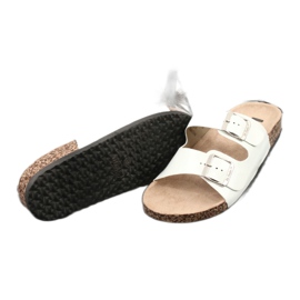 Chaussons blancs anatomiques laqués Lee Cooper 1043-5 2