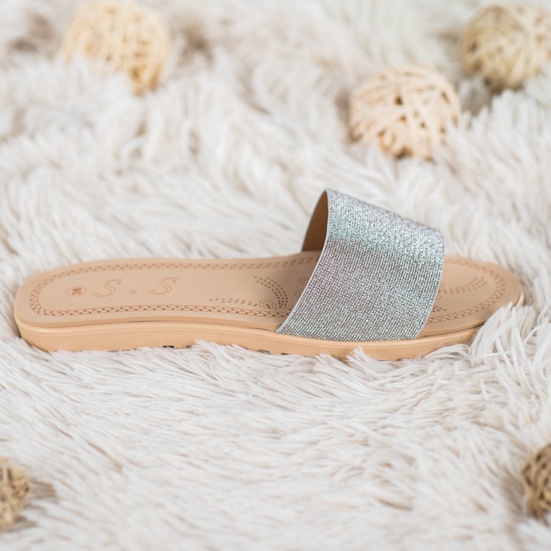 Small Swan Chaussons À Paillettes multicolore gris 1