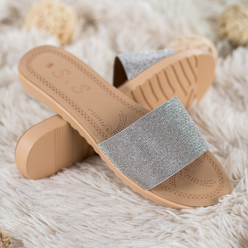 Small Swan Chaussons À Paillettes multicolore gris 2