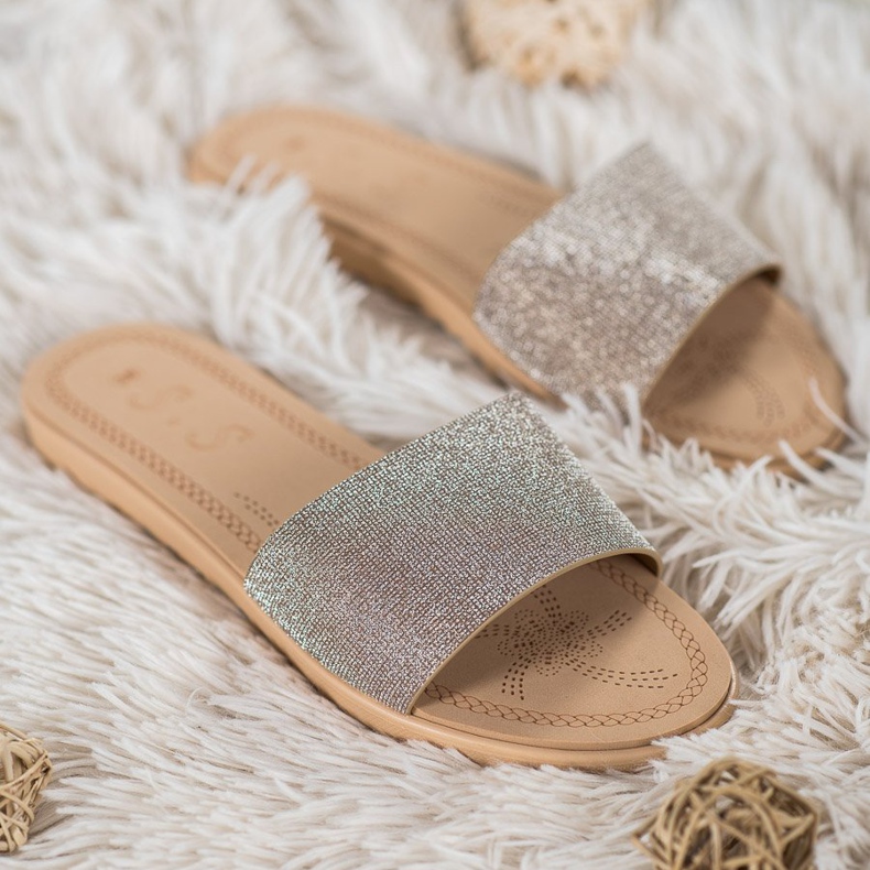 Small Swan Chaussons À Paillettes multicolore jaune 1