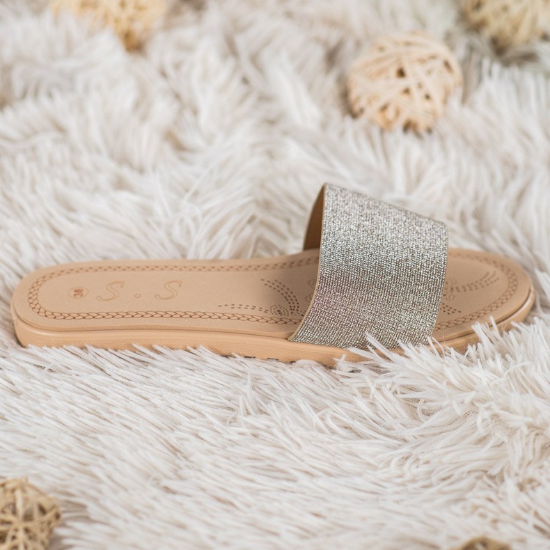 Small Swan Chaussons À Paillettes multicolore jaune 2