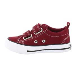 American Club Bourgogne Velcro Sneakers American LH39 rouge 1