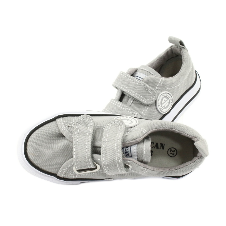 American Club Baskets grises American LH39 Velcro 4