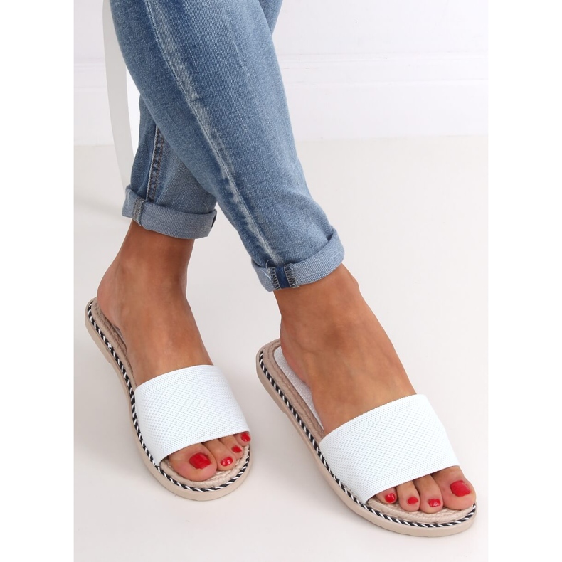 Chaussons femme blancs 35-185 Blanc blanche 1