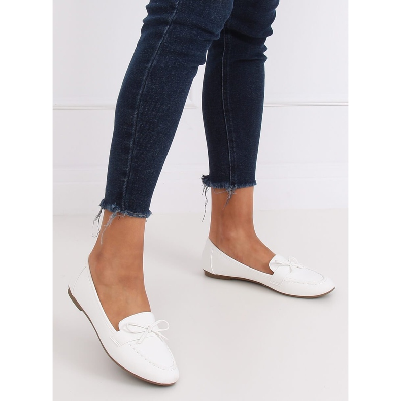Mocassins femme blanc 98-30 Blanc 1