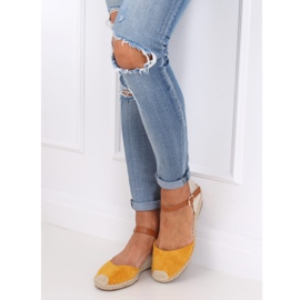 Espadrilles compensées miel S-820 Jaune 1