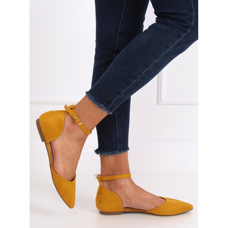 HD-100 Ballerines jaunes coupe miel 1
