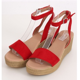 Sandales compensées rouges 019-18 Rouge 3