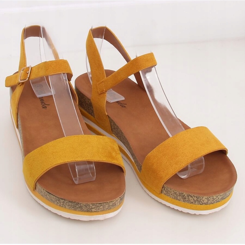 Sandales miel femme RD054 Jaune 1