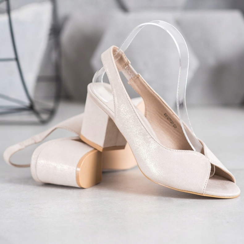 Filippo Sandales décontractées à talons hauts doré 2