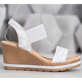 Sea Elves Sandales compensées élégantes gris 2 Sea Elves Sandales compensées élégantes gris 2