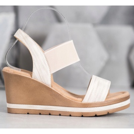 Sea Elves Sandales compensées élégantes brun 2 Sea Elves Sandales compensées élégantes brun 2