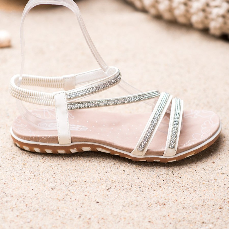 Camo Sandales à enfiler confortables blanc 1