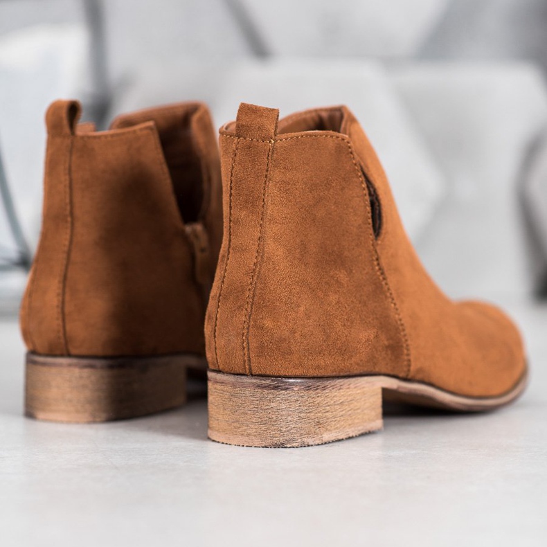 Evento Bottines en daim brun 1