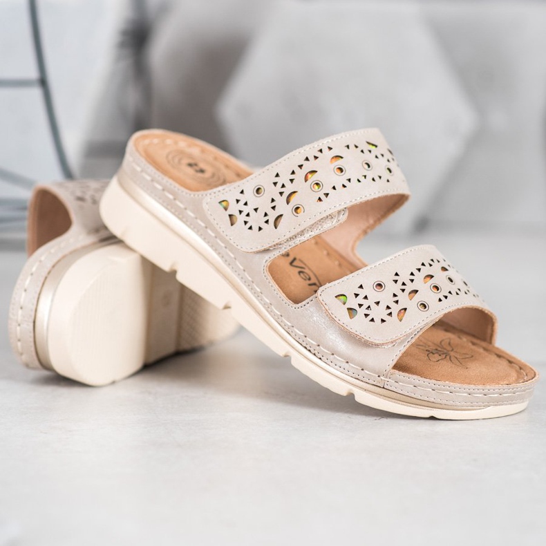 Evento Pantoufles Velcro confortables brun 2