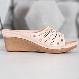 Evento Chaussons À Motif Ajouré rose 2 Evento Chaussons À Motif Ajouré rose 2