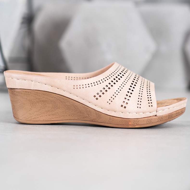 Evento Chaussons À Motif Ajouré rose 2 Evento Chaussons À Motif Ajouré rose 2