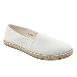 Espadrilles à enfiler argentées D1K-19 gris 1
