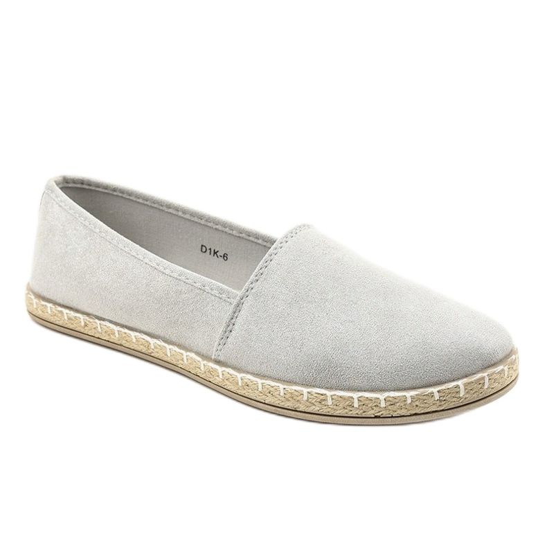 Espadrilles à enfiler grises D1K-6 1