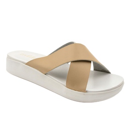 Chaussons femme LU22 beiges 1