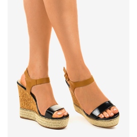 Espadrilles compensées noires VB76063 le noir 1