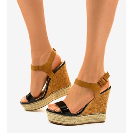 Espadrilles compensées noires VB76063 le noir 2