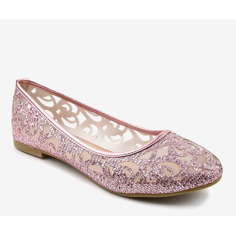 Ballerines roses ajourées 608-192 1 Ballerines roses ajourées 608-192 1