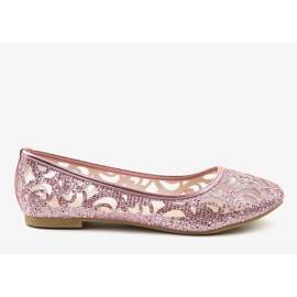 Ballerines roses ajourées 608-192 2 Ballerines roses ajourées 608-192 2