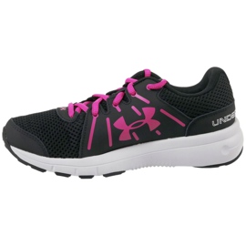 Under Armour W Dash Rn 2 W 1285488-003 chaussures noir rose 1