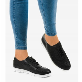 Baskets noires ajourées JH706-1 le noir 2
