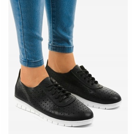 Baskets noires ajourées JH706-1 le noir 1