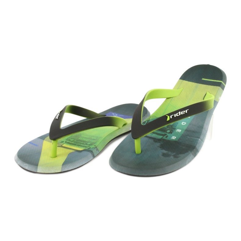 Tongs homme Rider Energy AD 10719 noir bleu gris vert 2