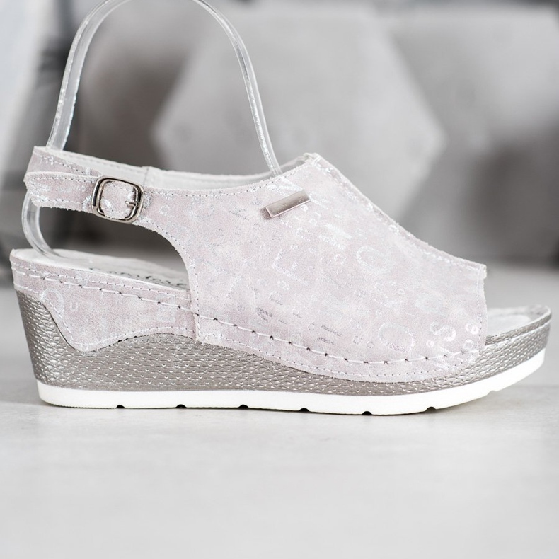 Filippo Sandales en cuir gris 2 Filippo Sandales en cuir gris 2