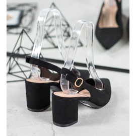 Seastar Escarpins à talon découvert noir 2