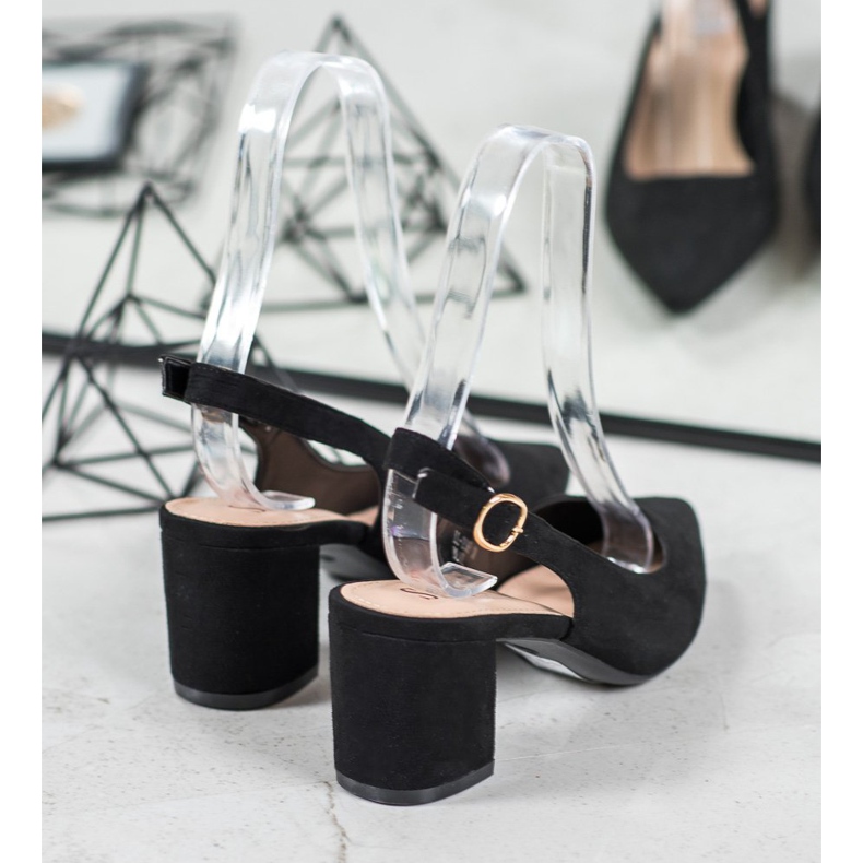 Seastar Escarpins à talon découvert le noir 2