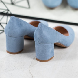 Fama Escarpins en daim sur un pilier bleu 3